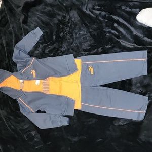 Puma 3 piece set boys 2T hoody t shirt and sweatpants jogger